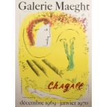 Marc CHAGALL (1887-1985), Ausstellungsplakat / Exhibition poster, Galerie Maeght, 1969-1970