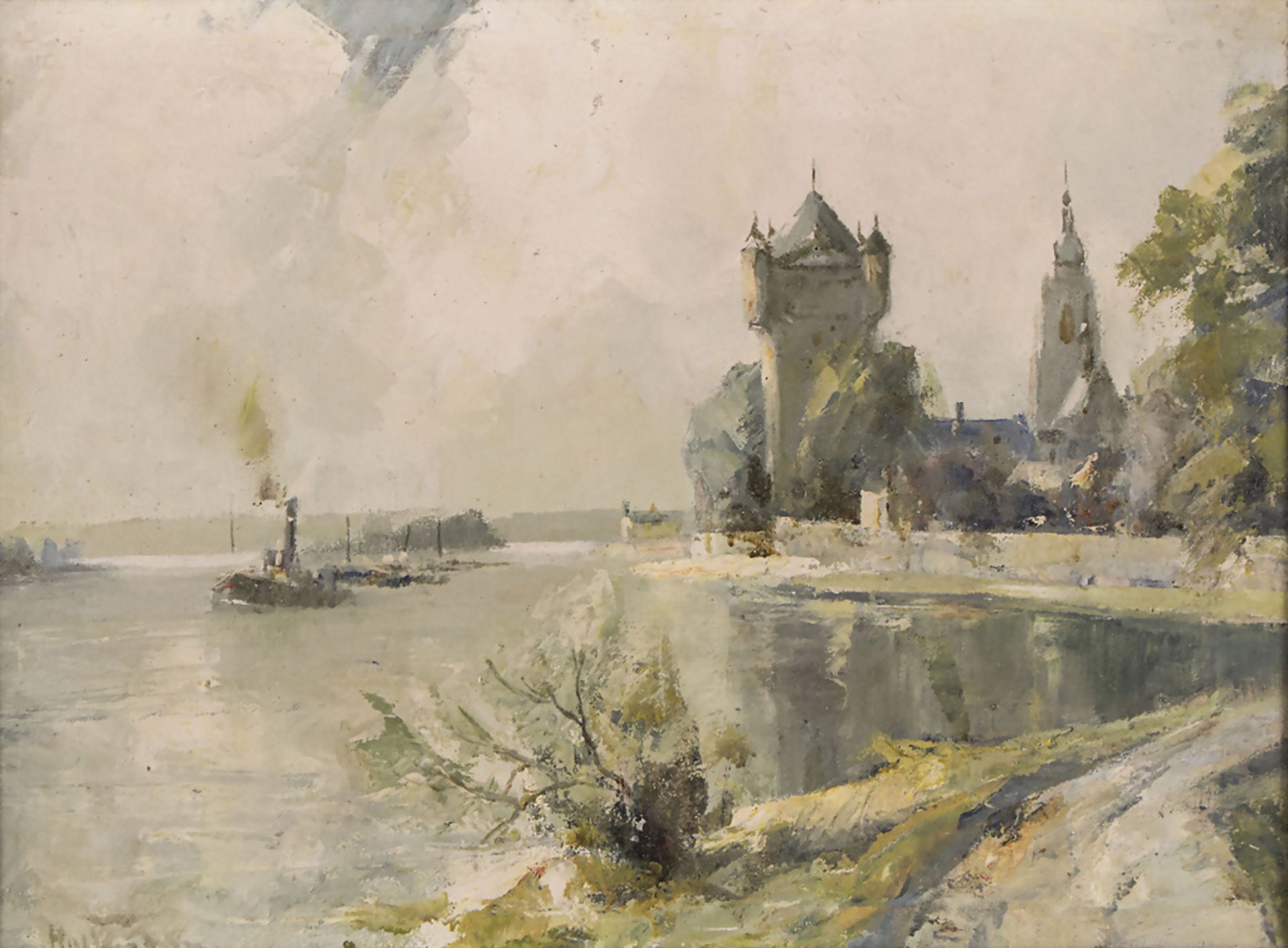 Willi HOLTMANN (1908-1984), Ansicht von Eltville am Rhein / A view of Eltville at the Rhine