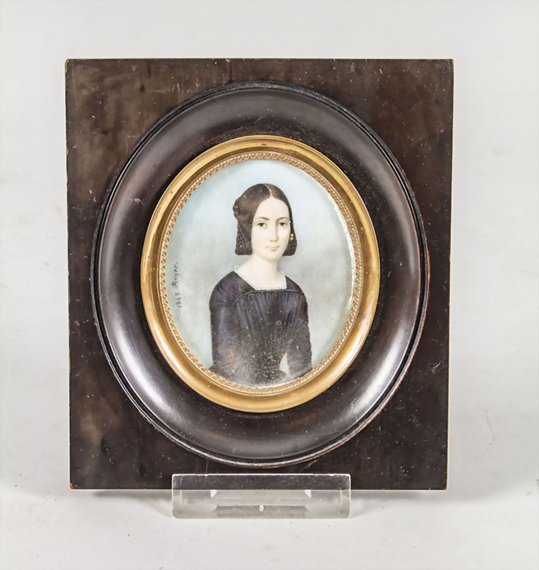 Miniatur Porträt Mdm. Dürrbach / A miniature portrait of Madame Dürrbach, Johann Daniel Beyer ...