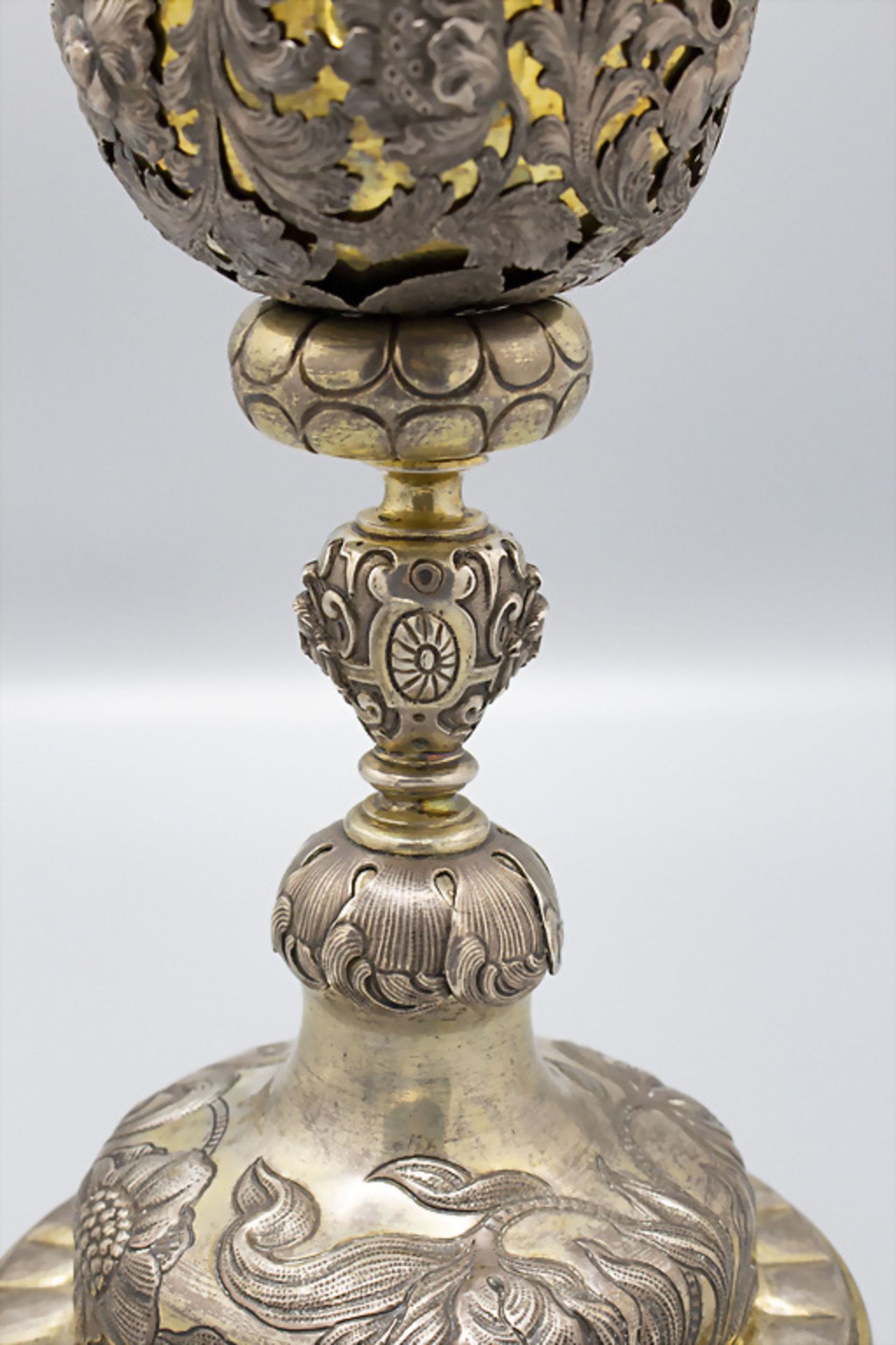 Barocker Messkelch / A Baroque silver chalice, deutsch, um 1660-1680 - Bild 3 aus 5