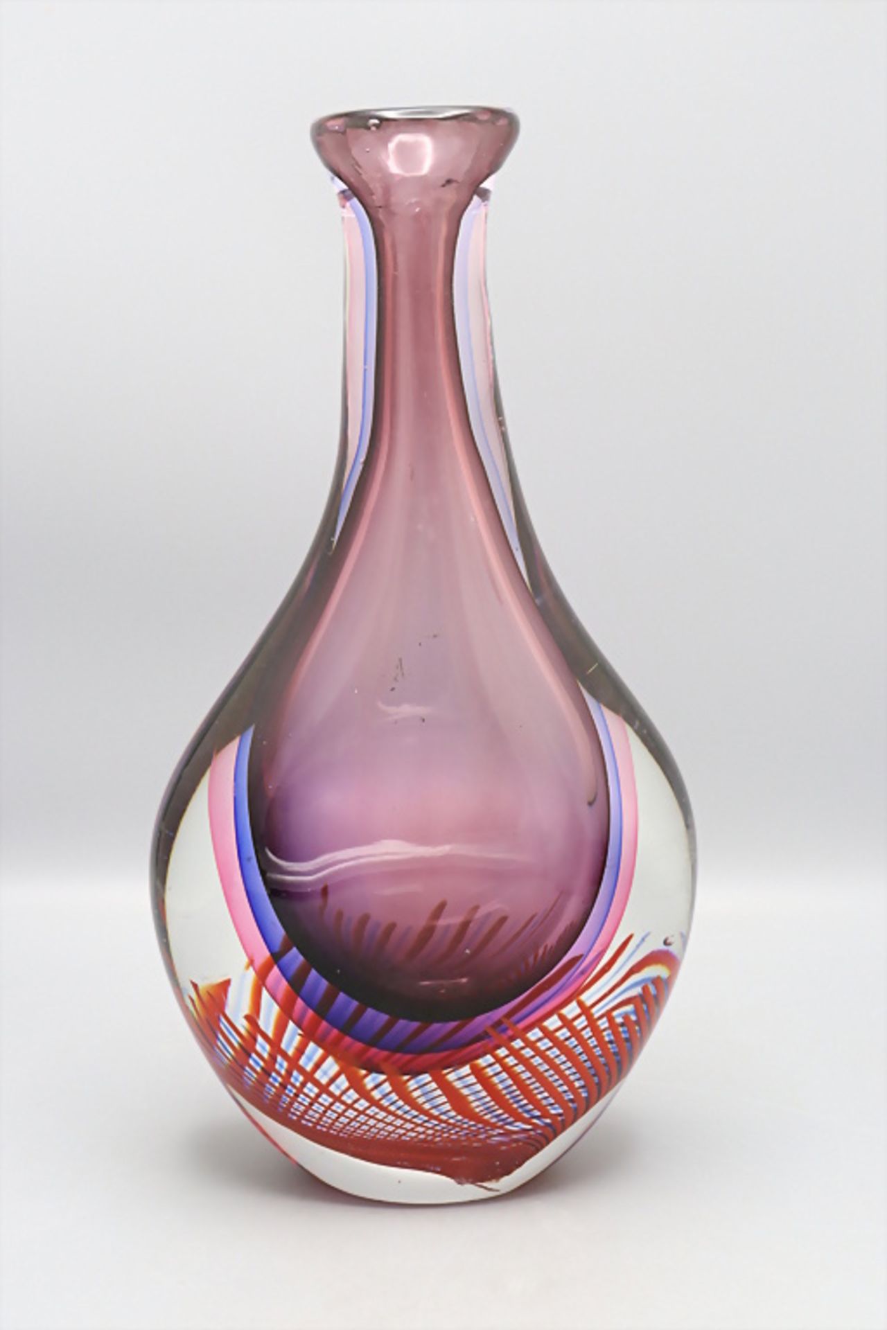 Glasziervase / A decorative glass vase 'Sommerso', Flavio Poli, Murano, 1960er Jahre - Bild 3 aus 6