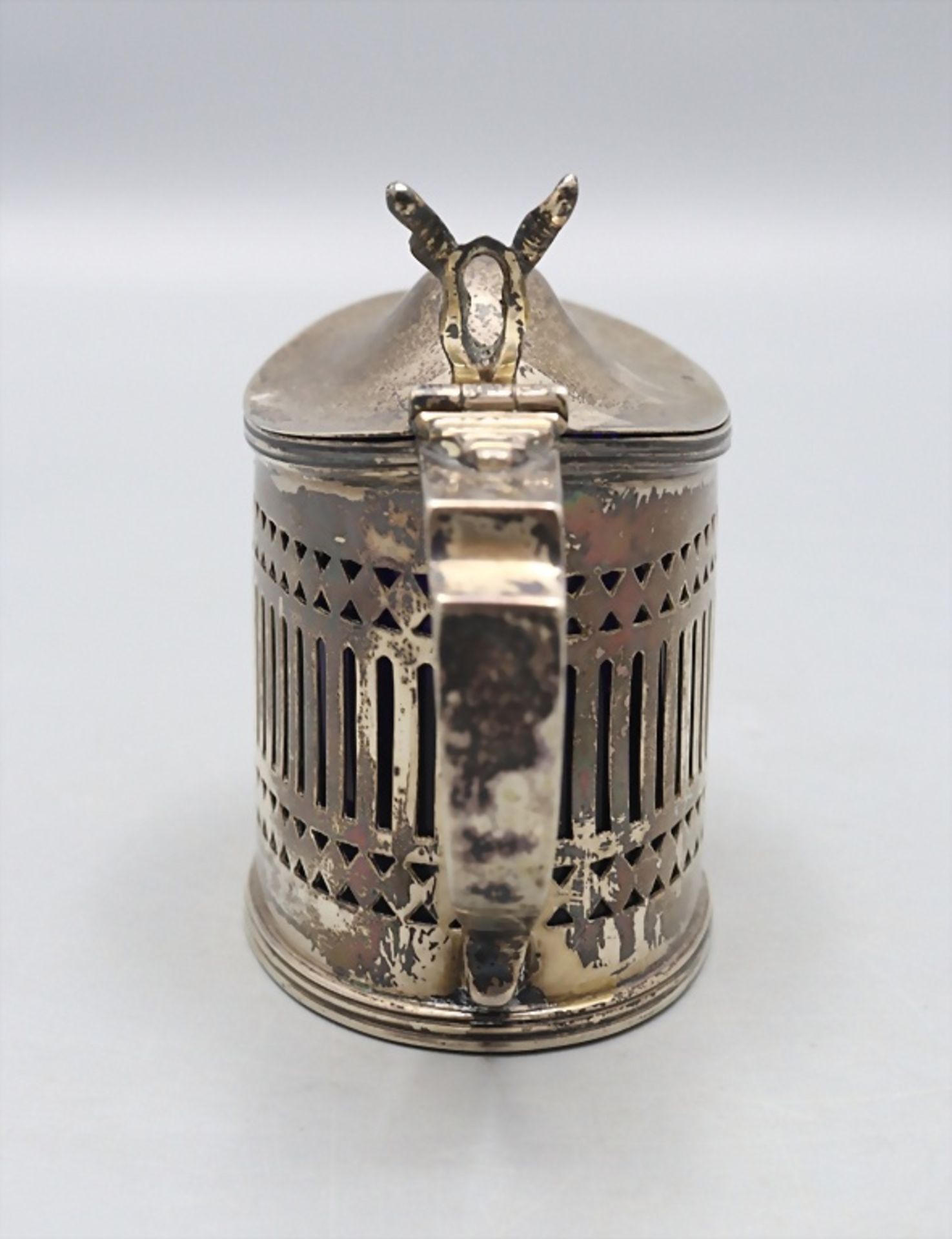 Senftopf / A silver mustard pot, Mappin & Webb, Chester, um 1920 - Bild 3 aus 10