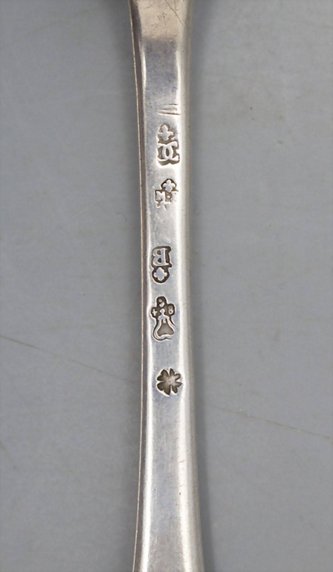 Barock Löffel / A Baroque silver spoon, Besancon, 18. Jh. - Image 4 of 4