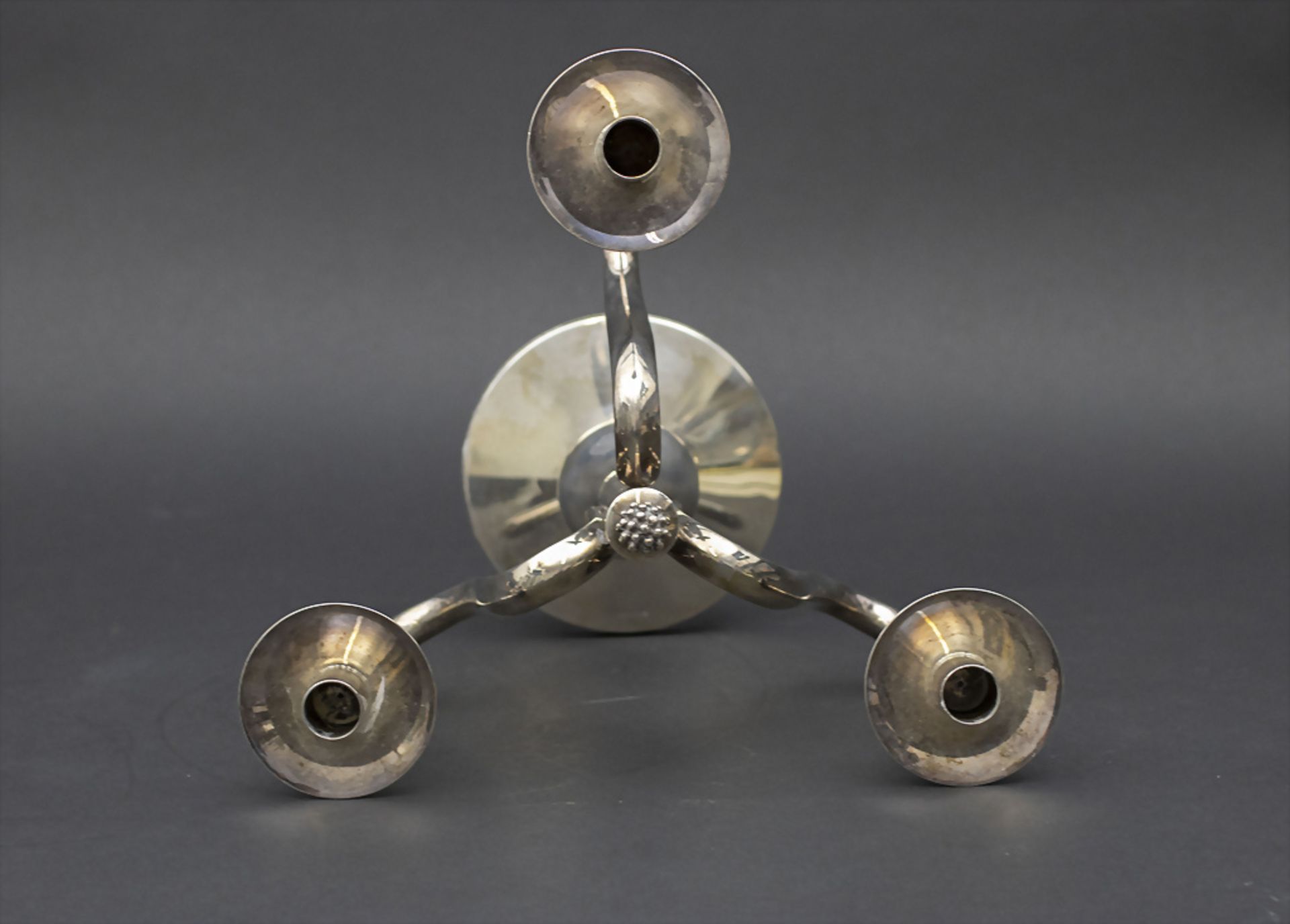 Art Déco Girandole / An Art Deco Sterling silver candle holder, Gebr. Deyhle, Schwäbisch ... - Bild 7 aus 9