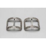 Paar Silber Schuhschnallen / A pair of silver shoe buckles, Ferdinand Erhart, Paris, um 1890