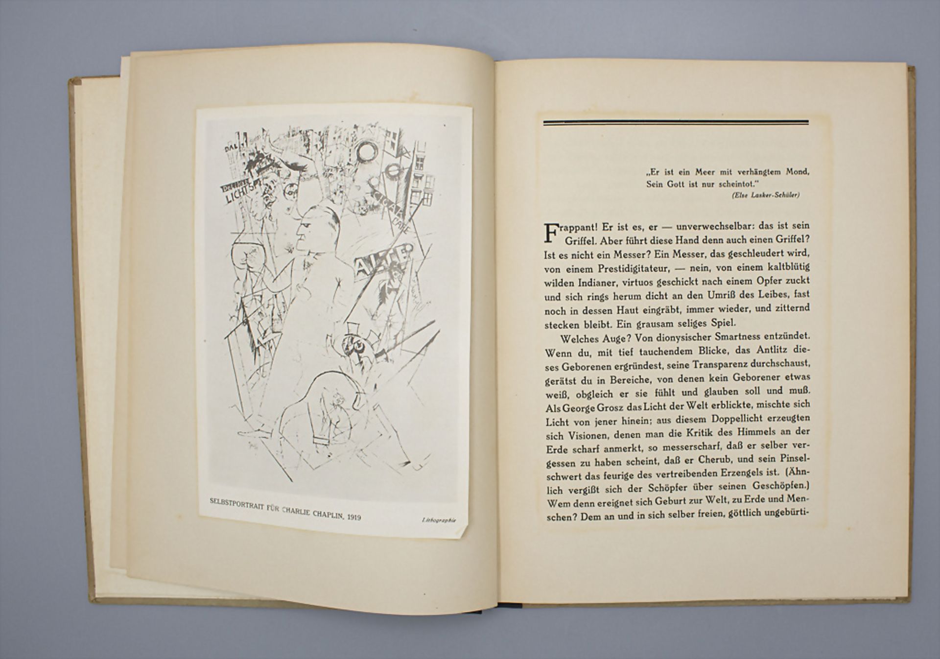 Mynona (Pseuonym Salomo Friedländer): 'Künstler der Gegenwart Georg Grosz', Dresden, 1922 - Image 3 of 4