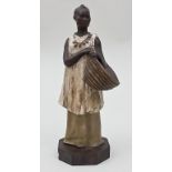 Figur einer Afrikanerin / An earthenware sculpture of an African woman, Yvon Roy, Frankreich, ...