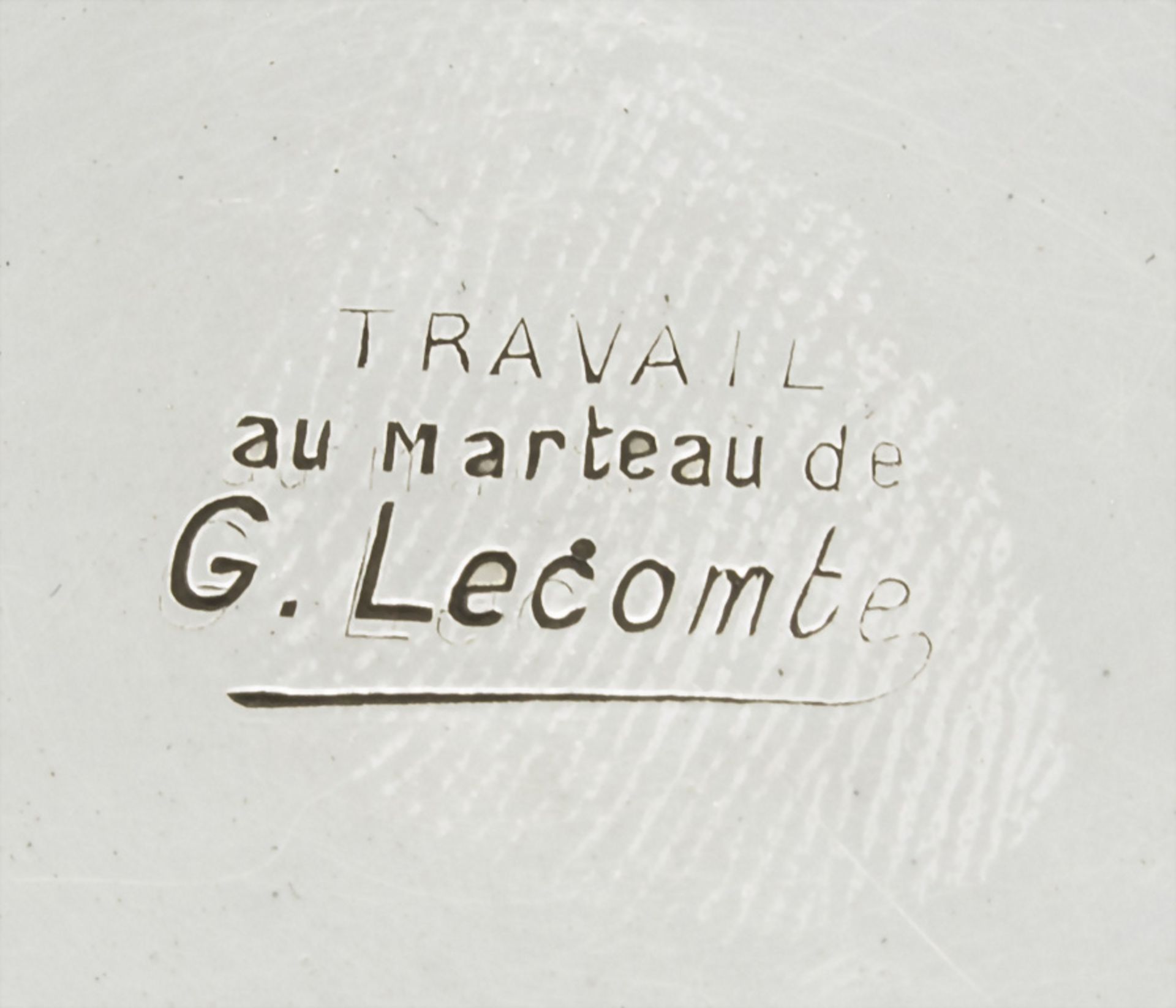 Art Déco Silbervase / Vase en argent massif martelé / A silver vase, Georges René Lecomte, ... - Bild 6 aus 6