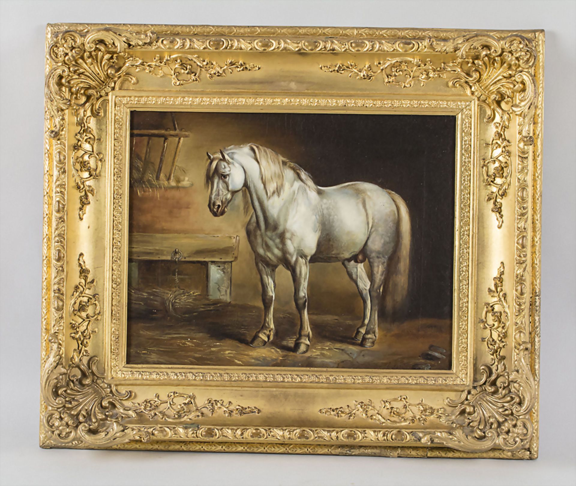 Gemälde eines Pferdes / A painting of a horse, Anfang 19. Jh. - Bild 2 aus 4