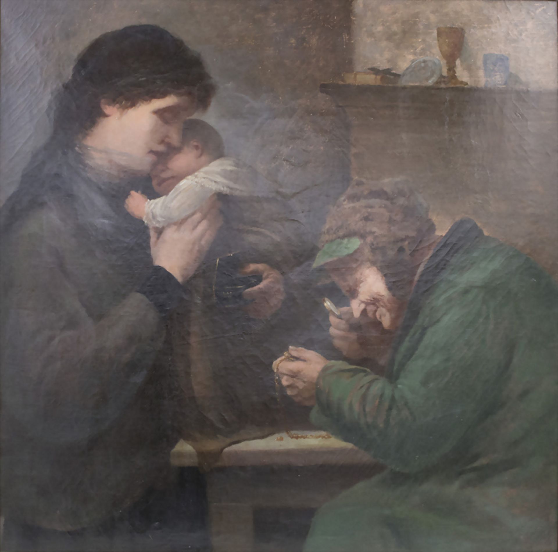 Französische Schule, 'Beim Pfandleiher' / 'The pawnbroker', 19. Jh.