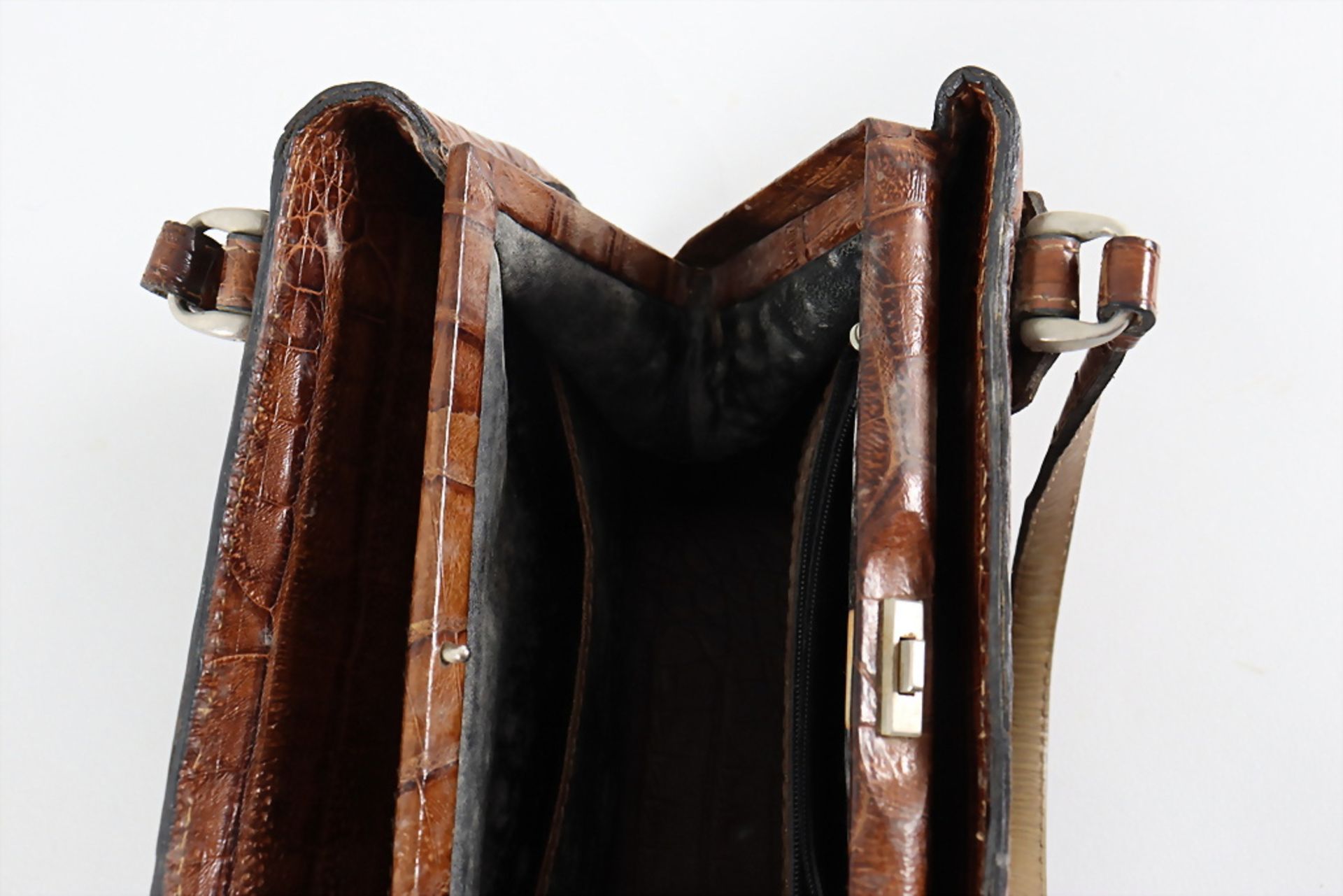 Damenhandtasche / A ladies leather handbag, um 1950 - Image 6 of 6