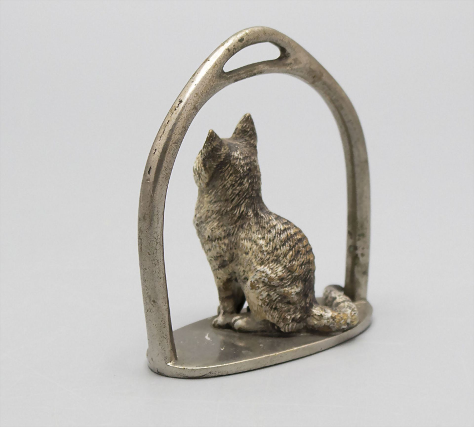 Bronze Kätzchen / A bronze cat, wohl Wien, um 1900 - Image 4 of 6