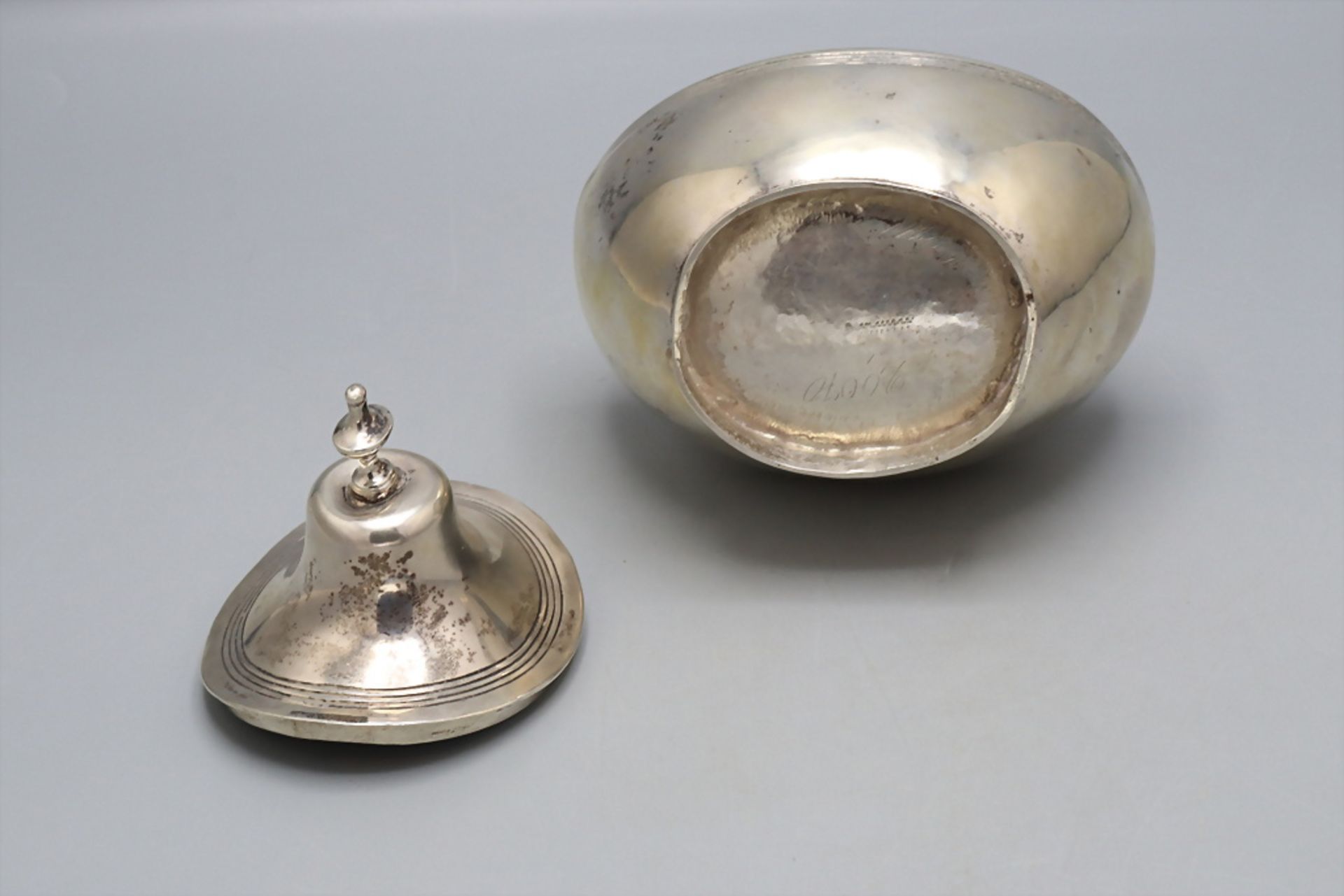 Klassizismus Zuckerdose / A silver sugar bowl, Lissabon/Lisboa, um 1800 - Image 3 of 8