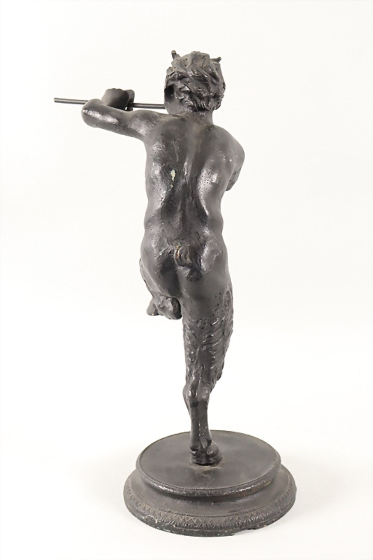 Bronze Skulptur eines Fauns / A bronze sculpture of a faun, 19. Jh. - Bild 4 aus 7