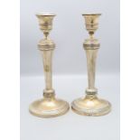 Paar Empire Kerzenleuchter / A pair of Empire silver candle holders, A. Bonnvie, ...