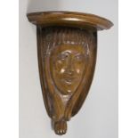 Eckkonsole mit Frauenkopf / A wooden console with the head of a young woman, 1970