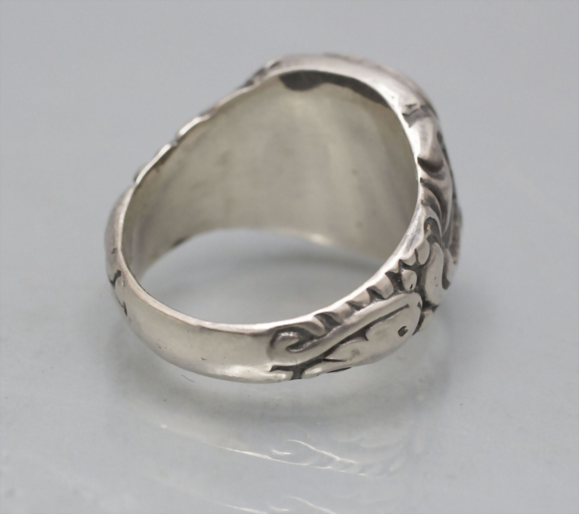 Siegelring / A silver seal ring, 20. Jh. - Image 3 of 3