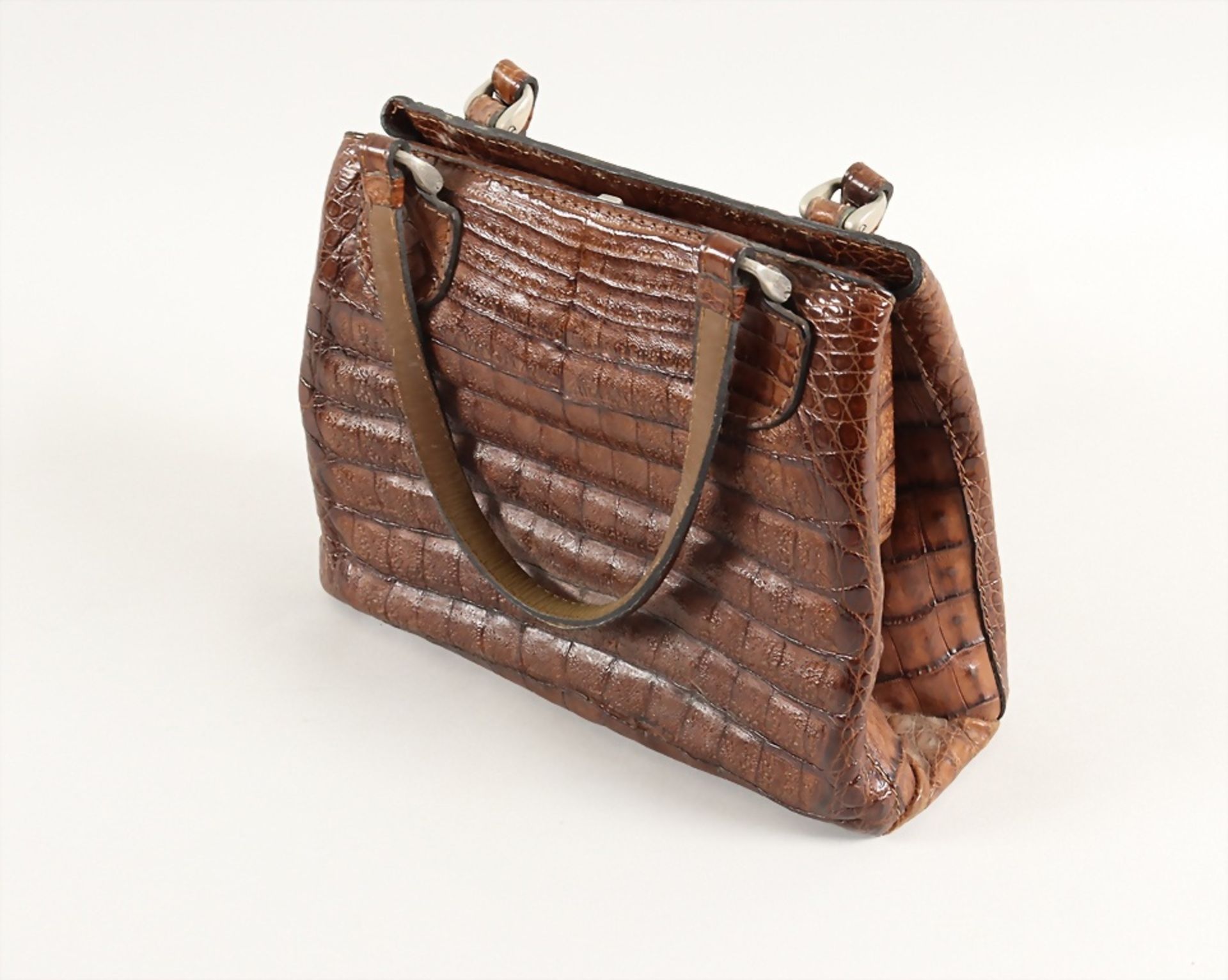 Damenhandtasche / A ladies leather handbag, um 1950 - Image 2 of 6