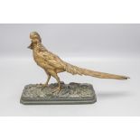 Henri Emile Adrien TRODOUX (tätig im 19. Jh.), Bronze 'Goldfasan' / Bronze figure 'Golden Pheasant'