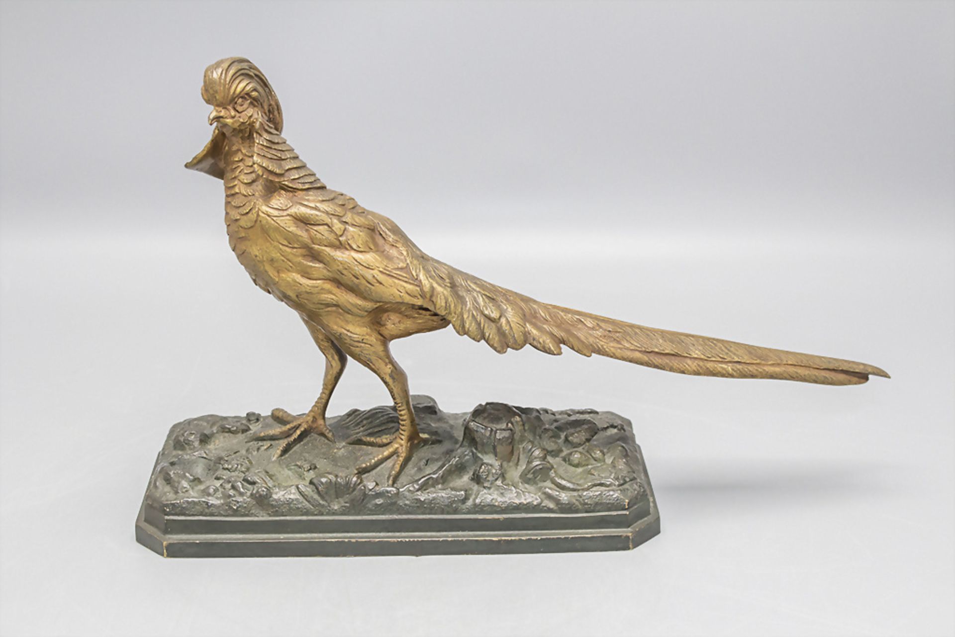 Henri Emile Adrien TRODOUX (tätig im 19. Jh.), Bronze 'Goldfasan' / Bronze figure 'Golden Pheasant'