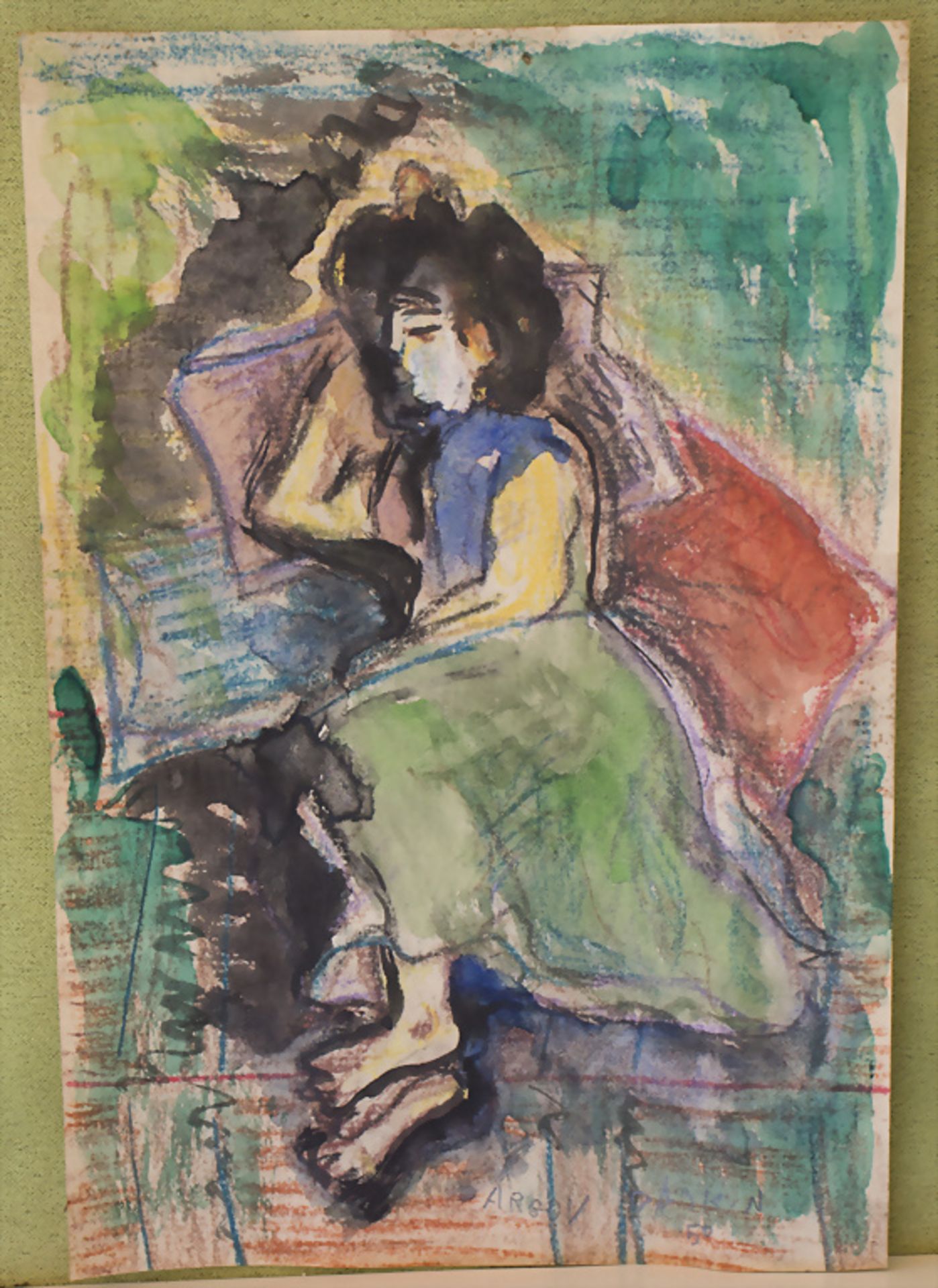 Mihail Argov (1920-1982), 'Schlafende Frau' / 'A sleeping woman', Paris, 1950