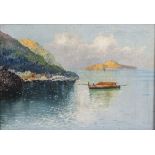 Unbekannter Künstler des 19. Jh., 'Fischerboot vor Capri' / 'A fishing boat in front of Capri'