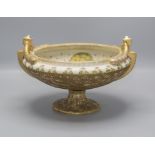 Jugendstil Fußschale mit Rosen / An Art Nouveau footed fruitbowl with roses, Amphora-Werke, ...