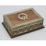 Holzschatulle mit Silbermontur / A wooden casket with silver mount, Emile Langlois, Paris, ...