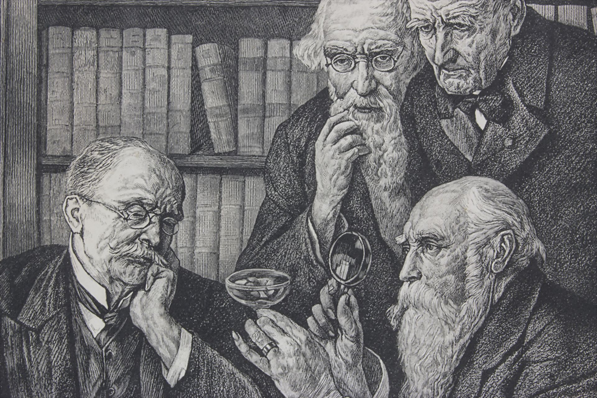 Eugène Dété (1848-1922), 'Die Wissenschaftler' / 'The scientists', 1920 - Image 4 of 5