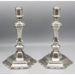 Barock Leuchterpaar / A pair Baroque silver candlesticks, Jean Baptiste Navier, Perpignan, ...