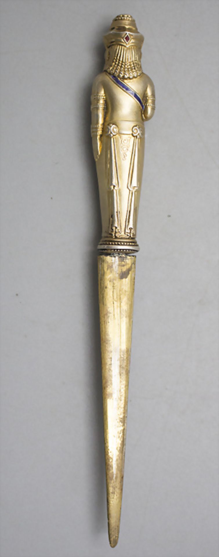 Jugendstil Brieföffner mit stehendem Buddha / An Art Nouveau letter opener with a standing ... - Image 3 of 3