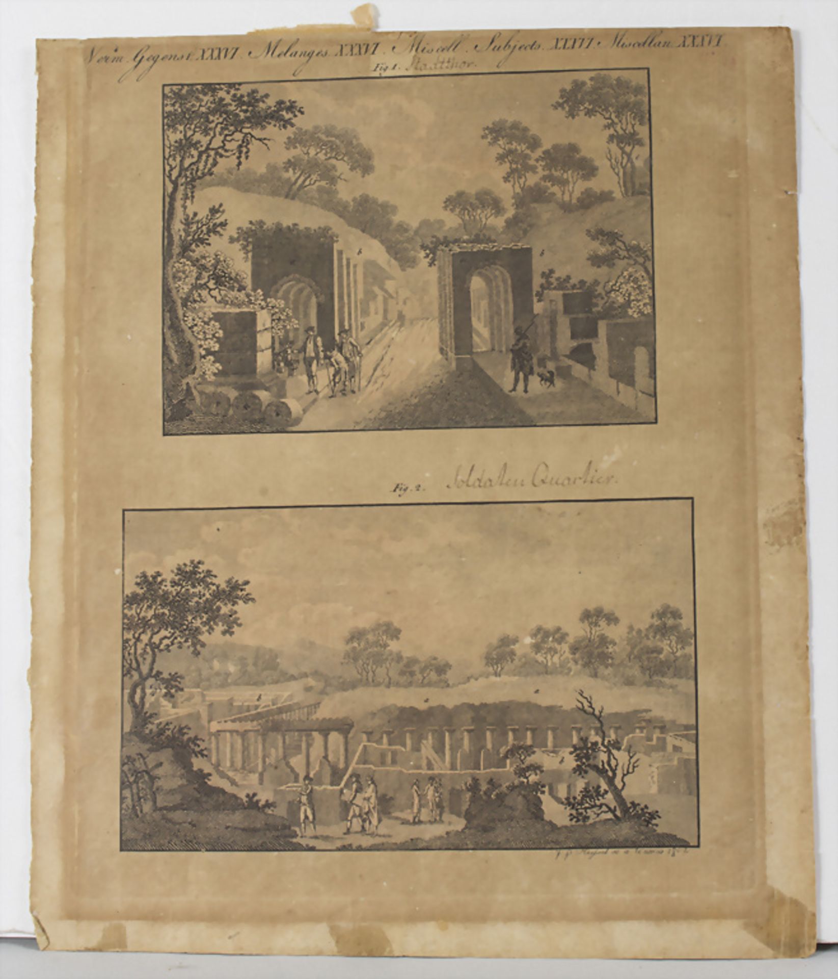 Drei Blätter Druckgrafiken / Three prints, 1802 - Image 7 of 8