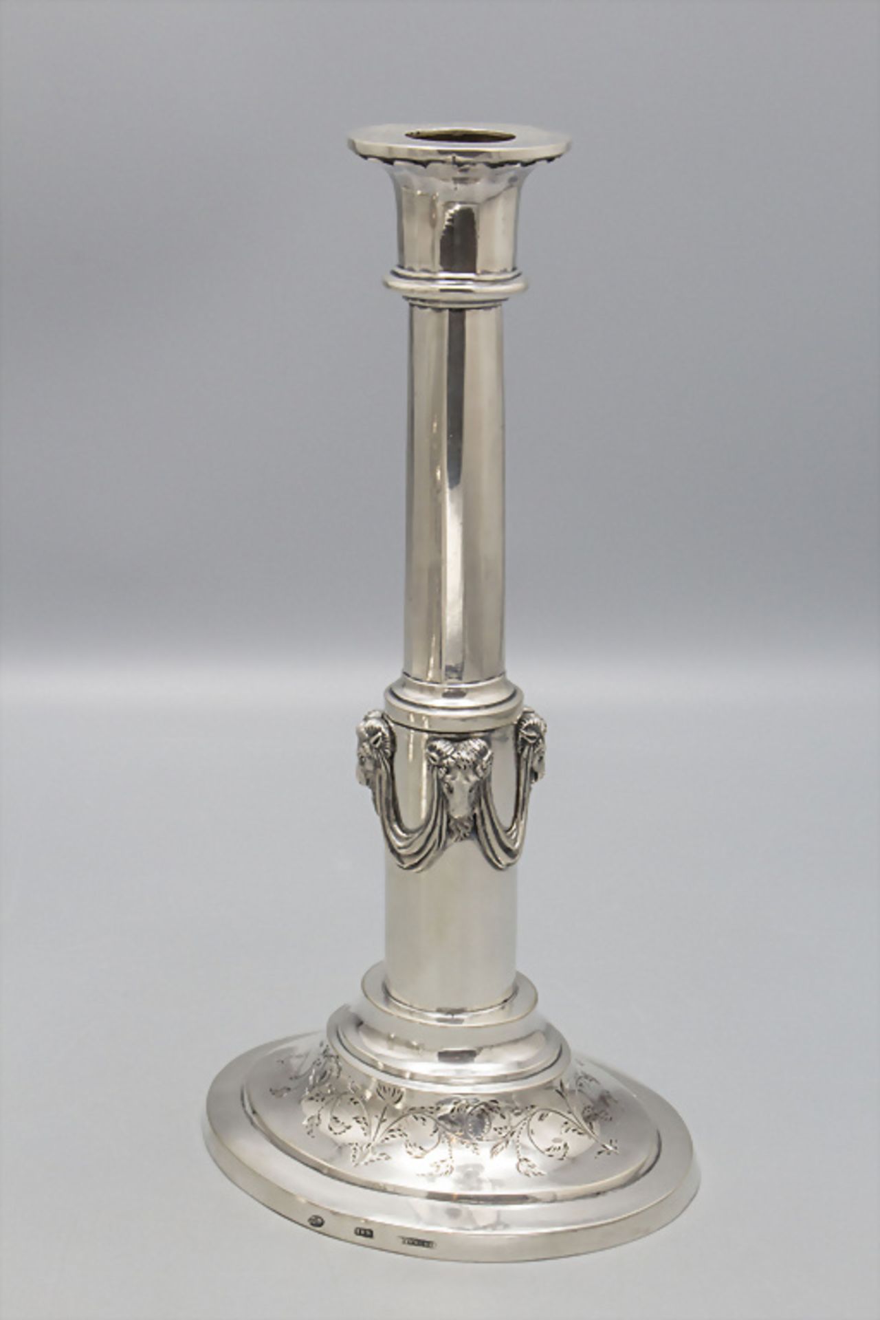 4er Satz Klassizismus Kerzenleuchter / A set of 4 classicism silver candlesticks, Johann ... - Image 2 of 8