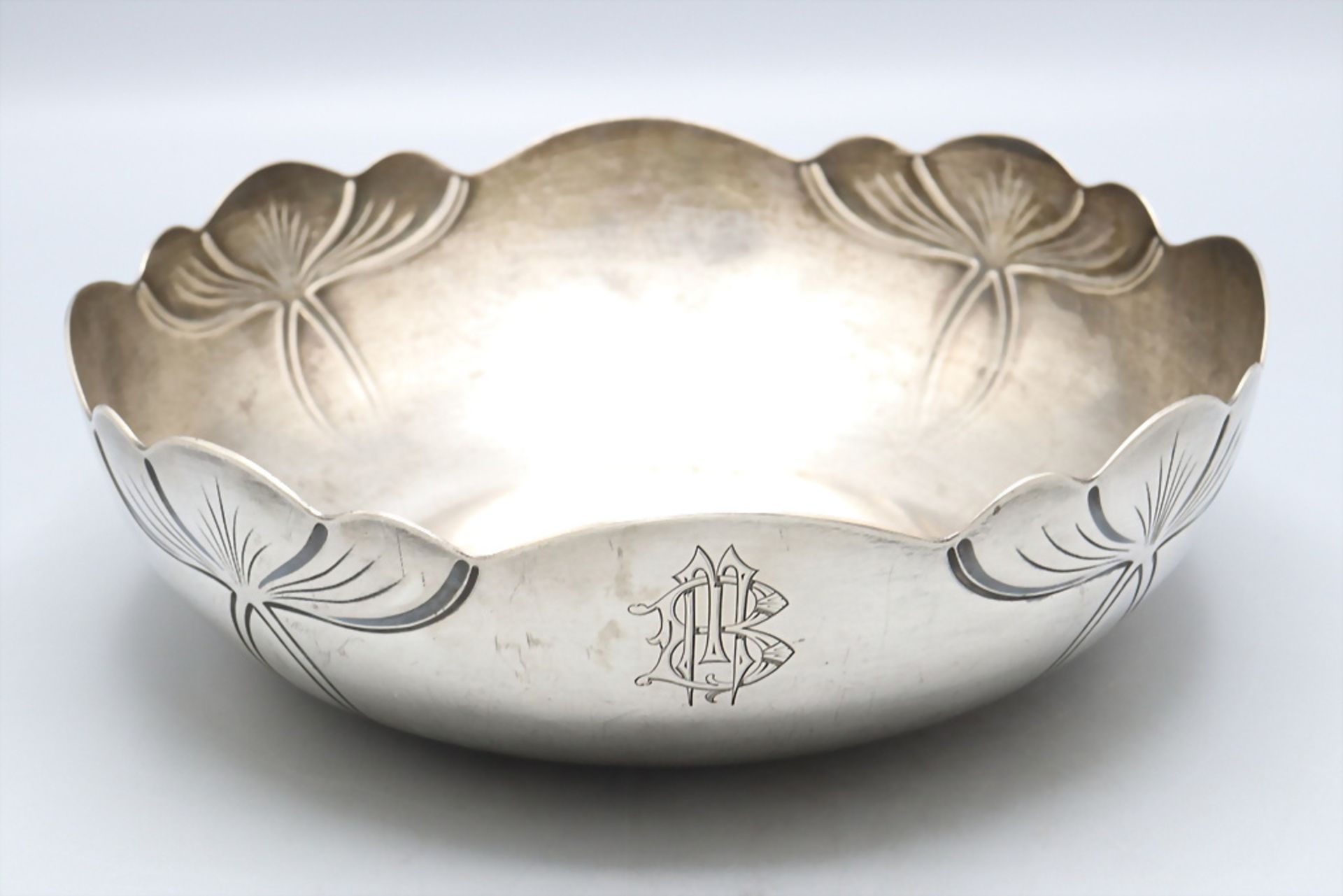 Jugendstil Obstschale / An Art Nouveau silver fruit bowl, Frankreich, um 1900