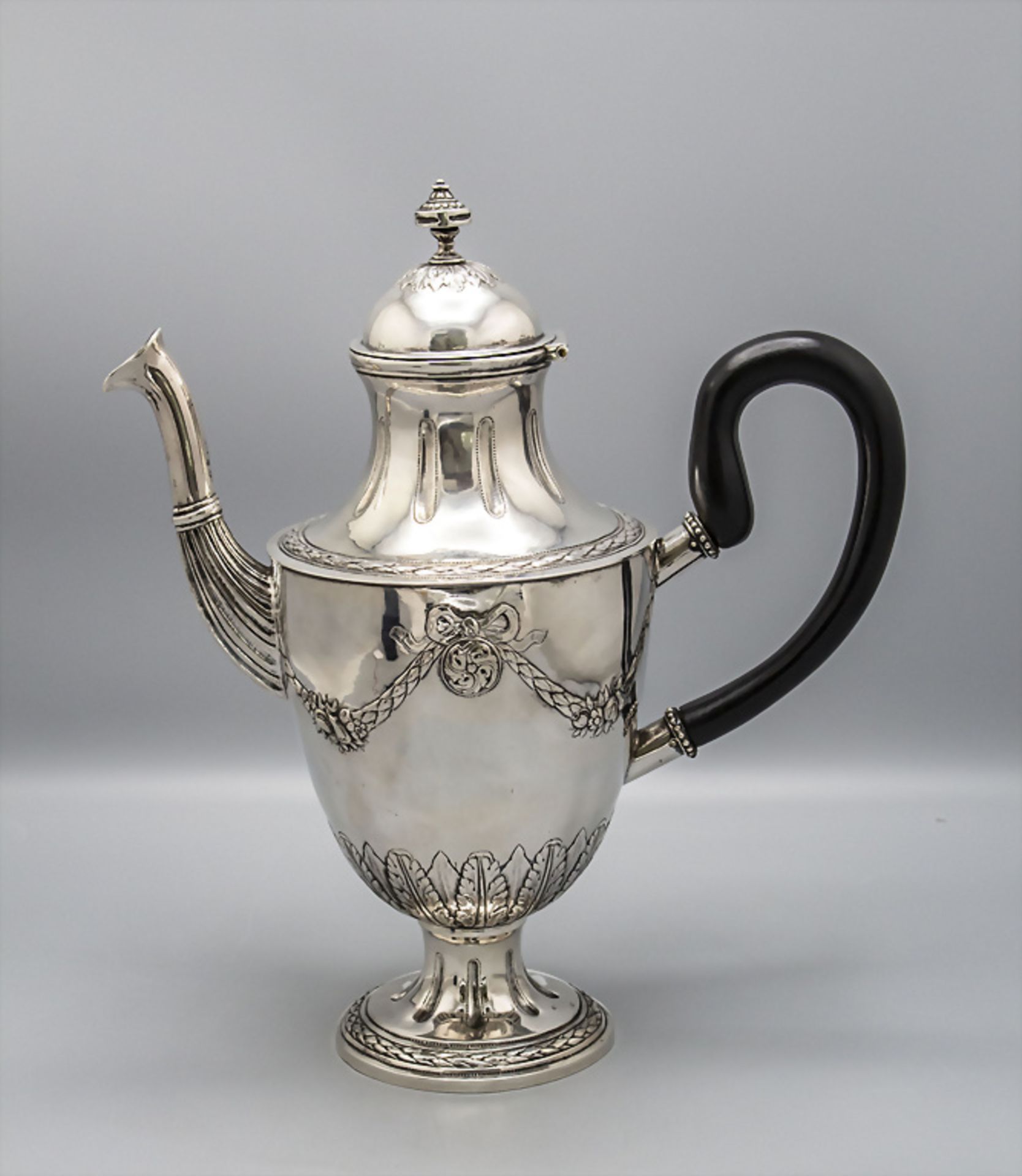 Klassizismus Teekanne / A Classicism silver tea pot, Johann Christian Neuss, Augsburg, 1785