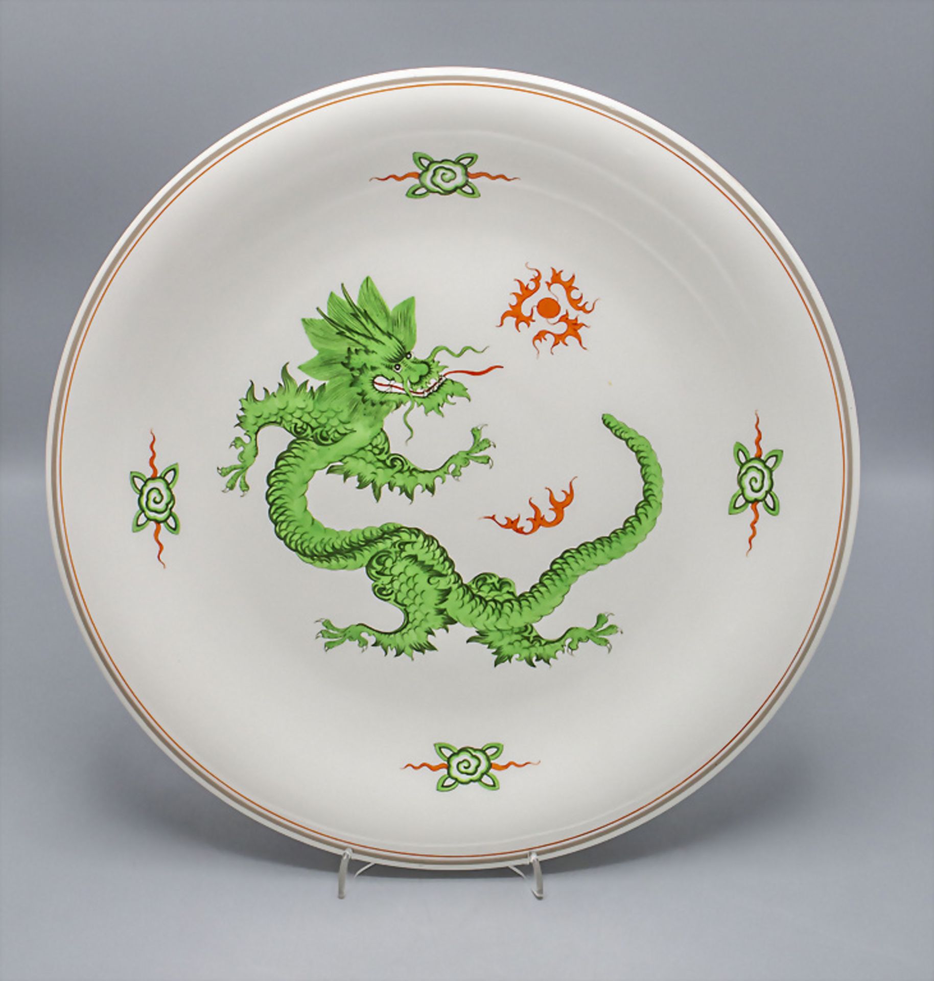 Wandteller 'Ming-Drache' / A wall plate 'Ming dragon', Meissen, nach 1934