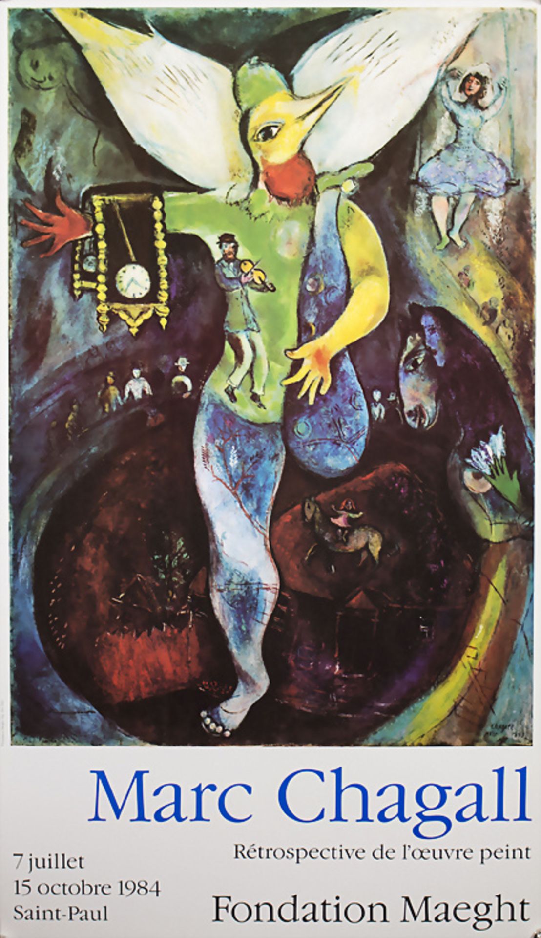 Marc CHAGALL (1887-1985), Ausstellungsplakat / Exhibition poster, Fondation Maeght, ...