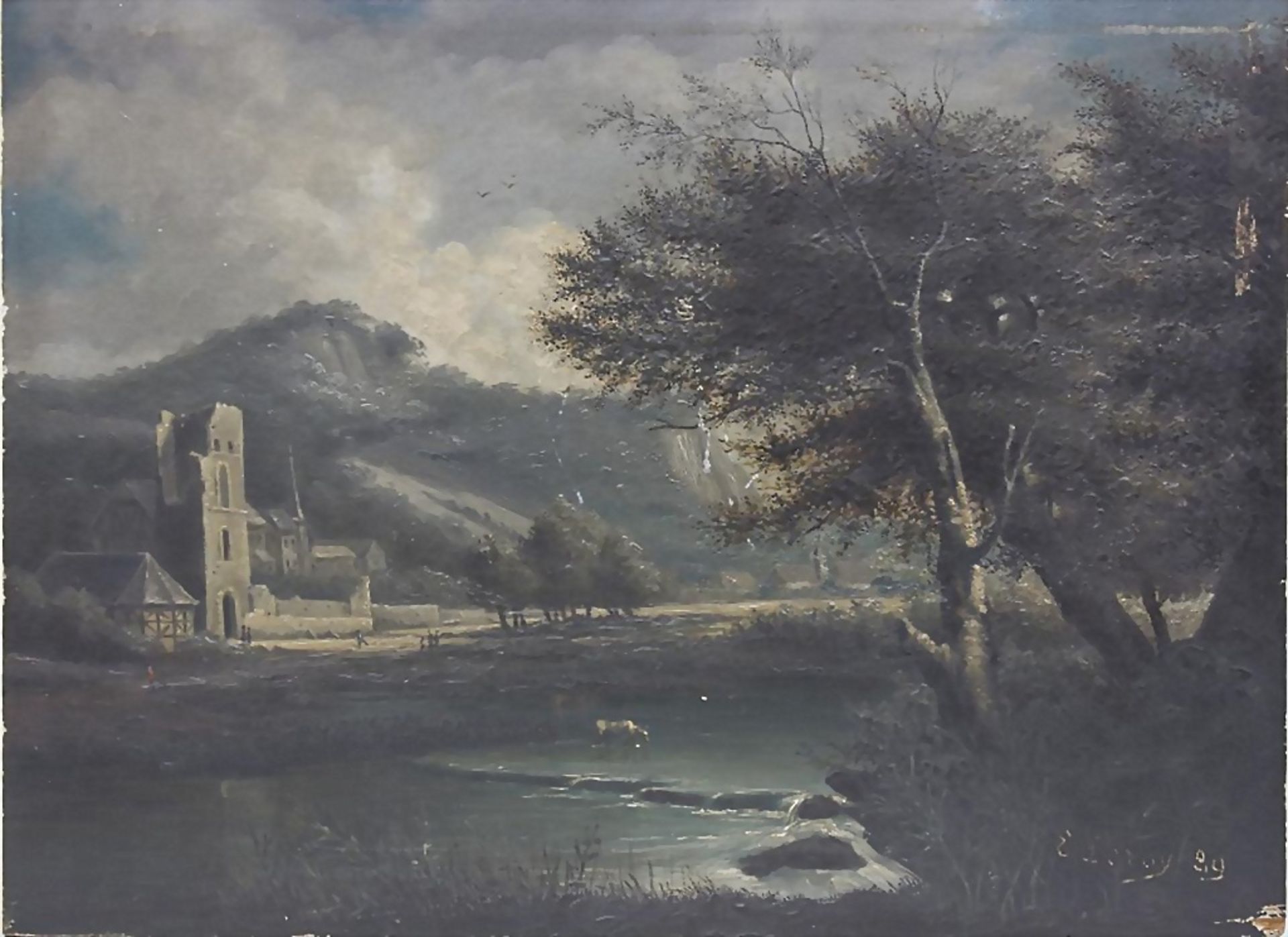 Landschaft mit Ruine / A landscape with ruins, Étienne Leroy (Paris 1828-?)
