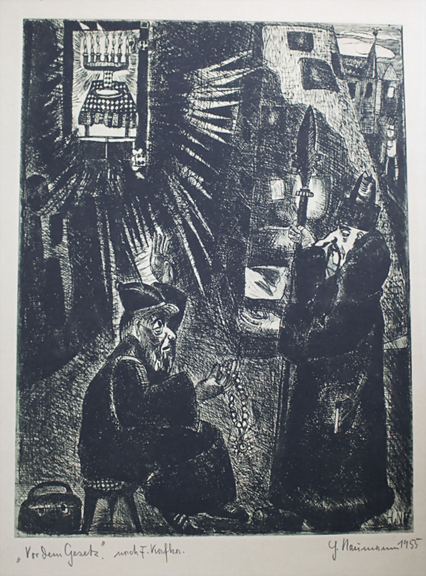 Hermann Neimann (*1930), 'Sechs Radierungen für das Kafka-Buch' / 'Six etchings for the Kafka ... - Bild 6 aus 8