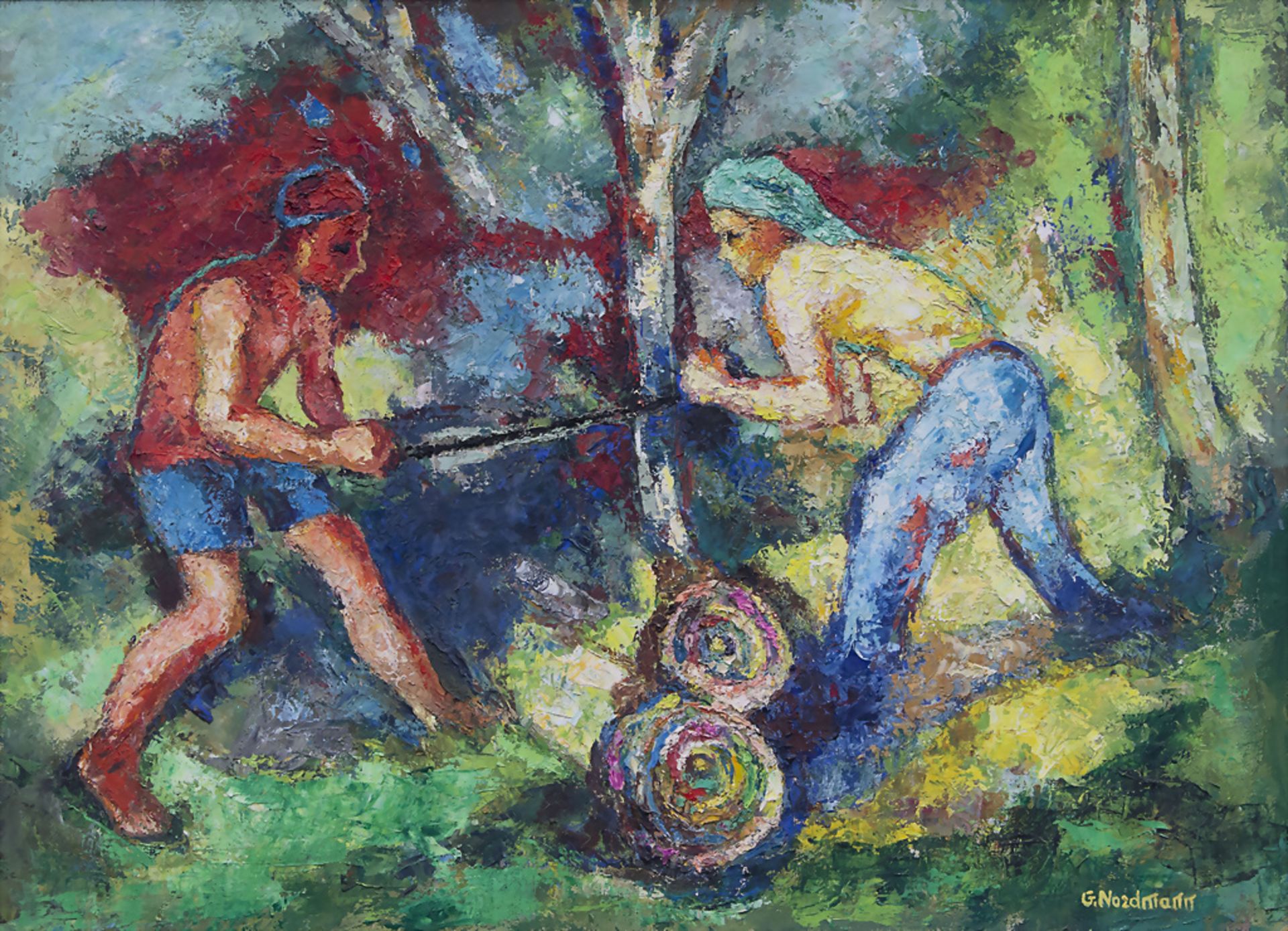 Germaine NORDMANN (1902-1997), 'Waldarbeiter' / 'Woodworkers'