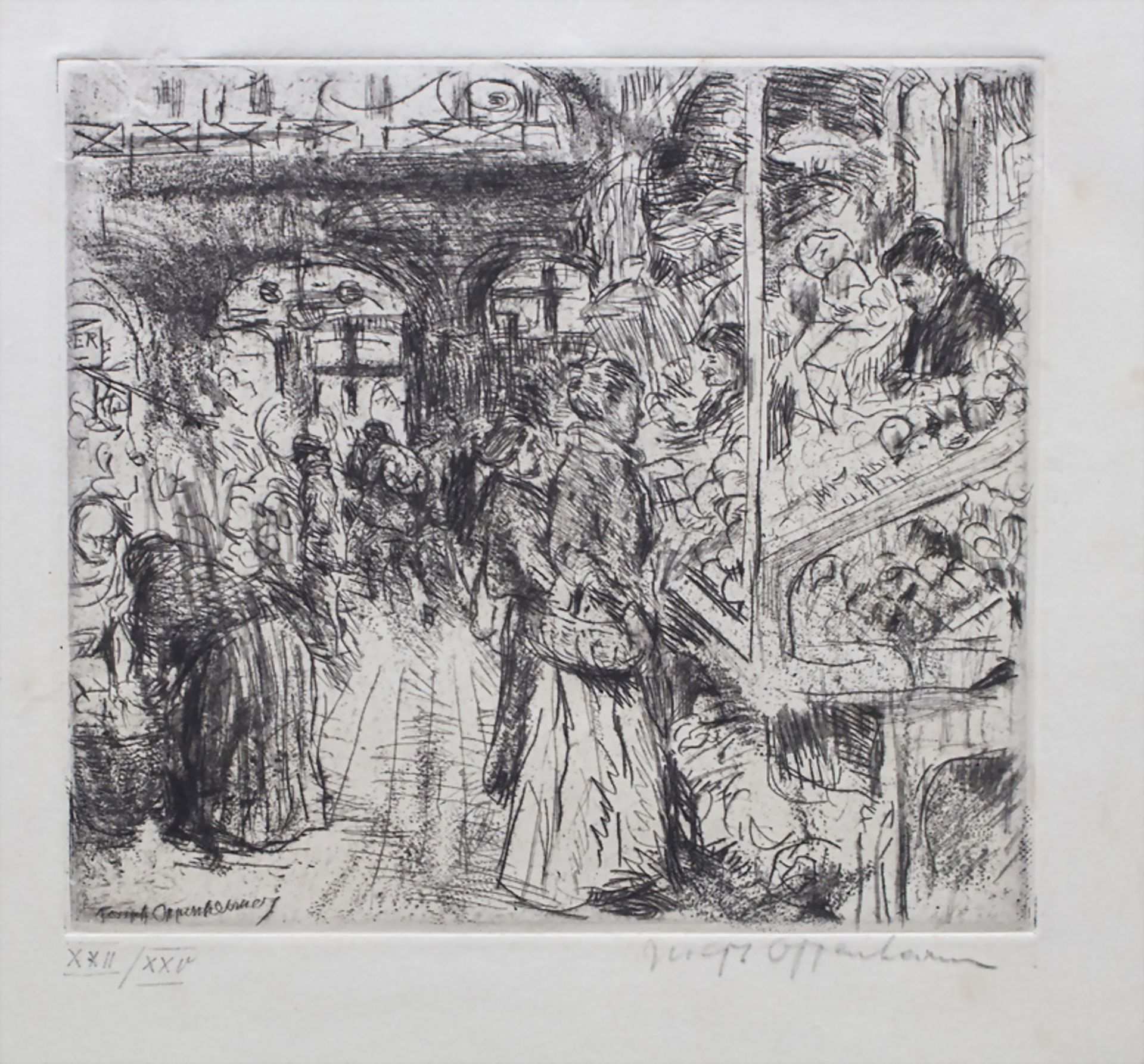 Joseph OPPENHEIMER (1876-1966), 'Marktszene' / 'A market scenery' - Image 3 of 5