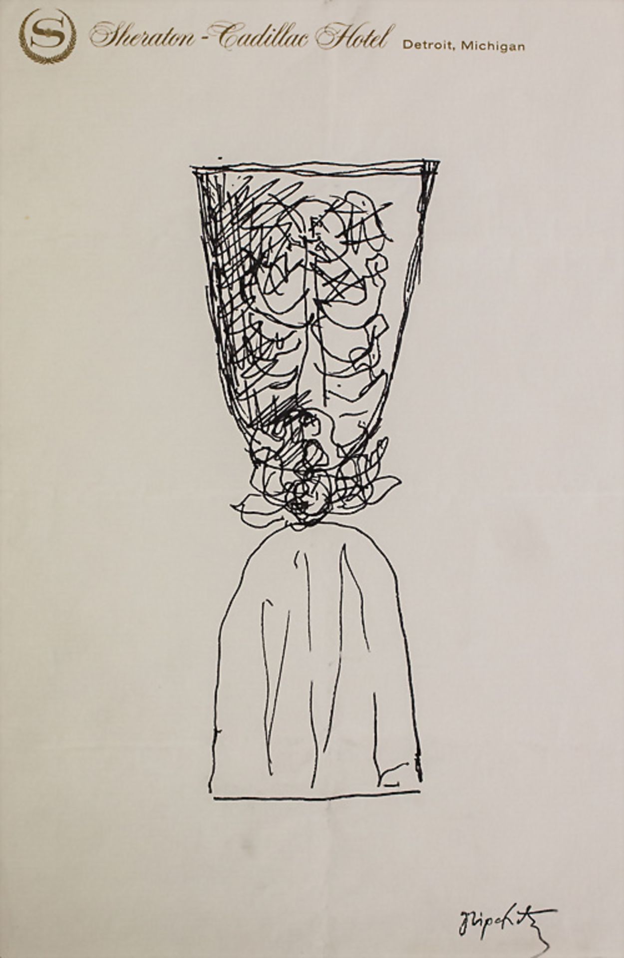 Jacques LIPCHITZ (1891-1973), Skizze 'Kelch' / Sketch of a goblet