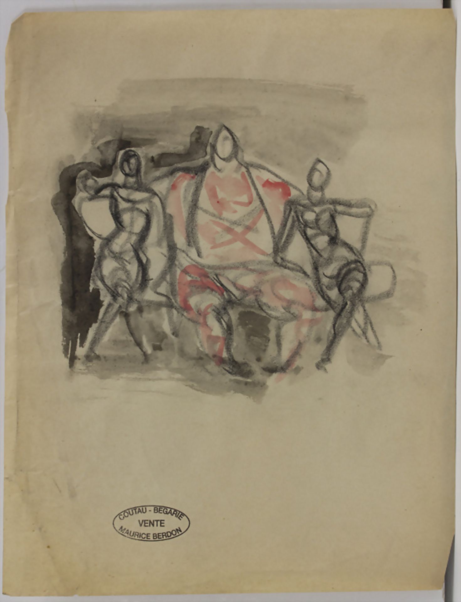 Maurice Berdon (20.Jh.), 'Sitzende Figuren' / 'Sitting figures', 20. Jh. - Image 2 of 5