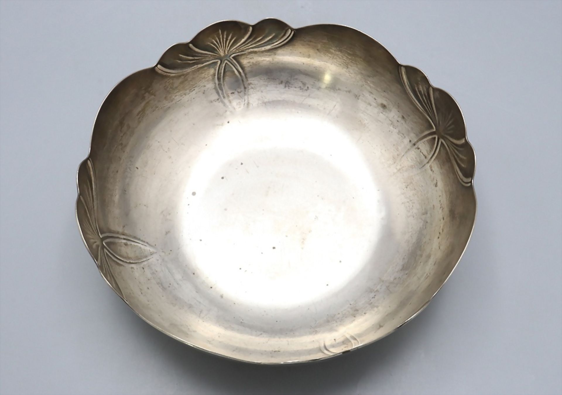 Jugendstil Obstschale / An Art Nouveau silver fruit bowl, Frankreich, um 1900 - Bild 5 aus 7
