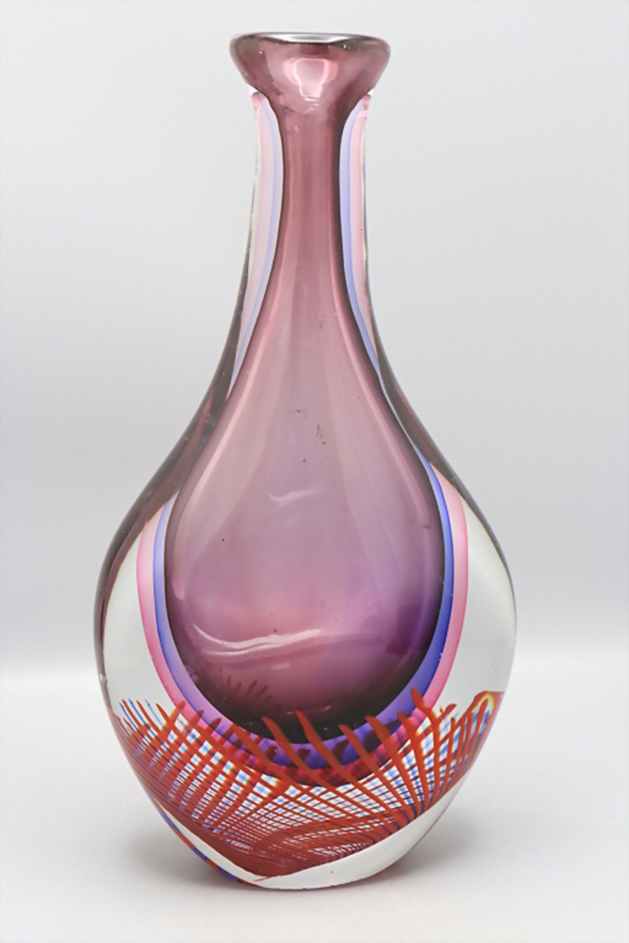 Glasziervase / A decorative glass vase 'Sommerso', Flavio Poli, Murano, 1960er Jahre