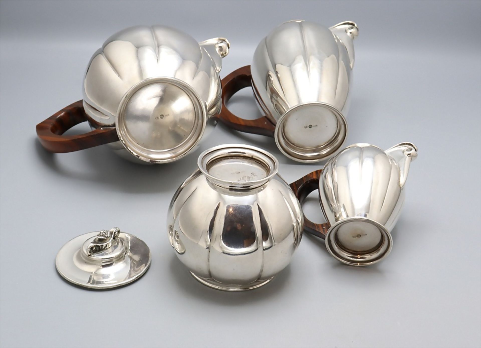 Art Déco Kaffee- und Teekern / An Art Déco silver coffee and tea set, um 1935 - Image 5 of 8