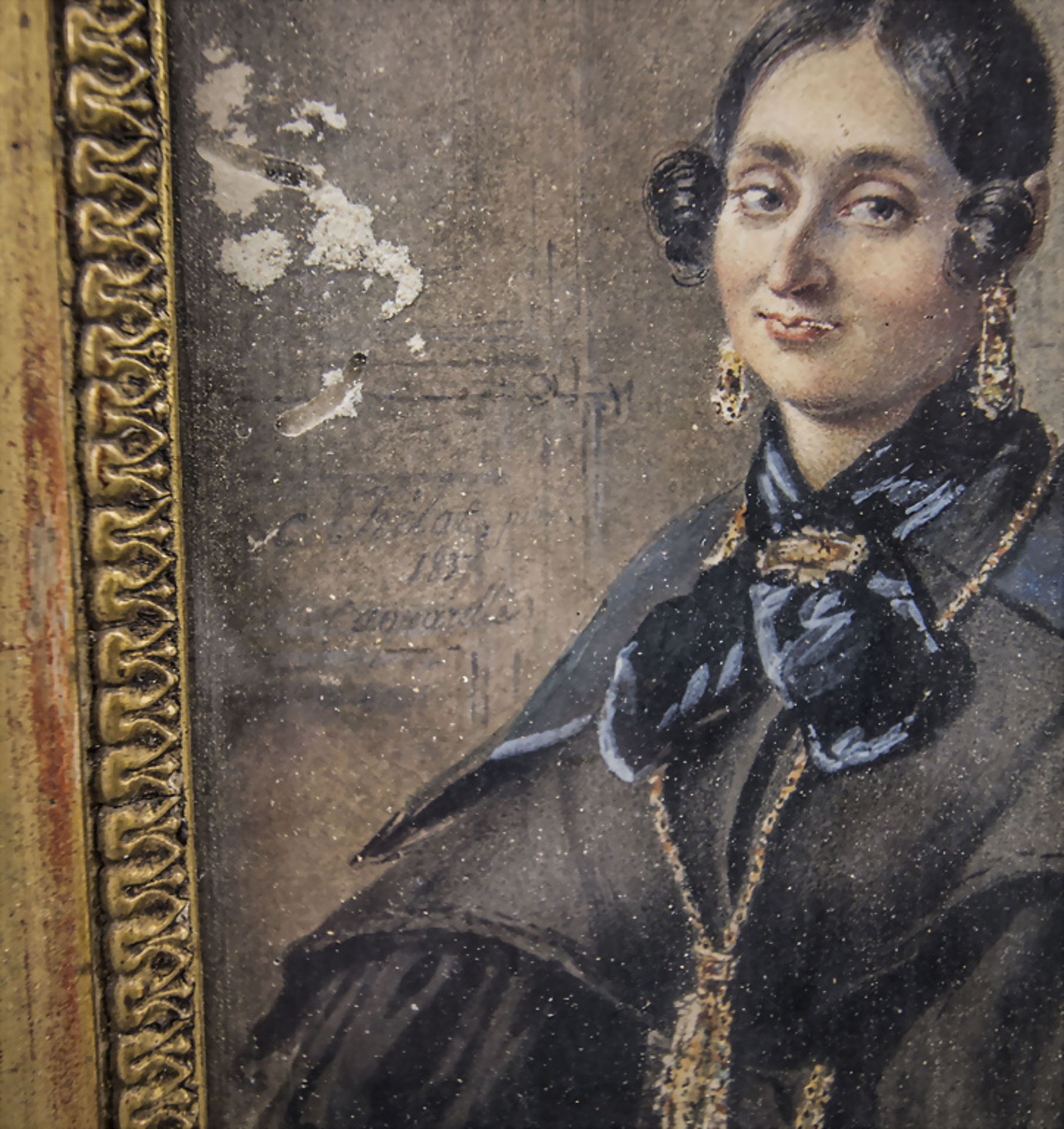 Antoine Charles THELOT (1798-1853), Biedermeier Dame, 1837 - Bild 4 aus 5