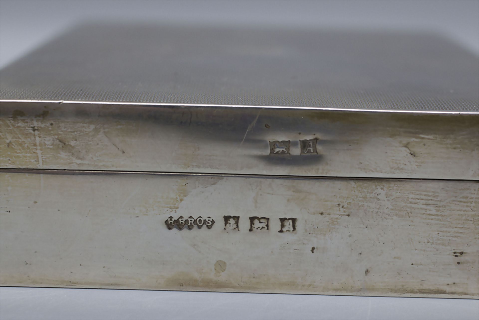 Zigarettendose / A Sterling silver cigarette box, Harman Bros., Birmingham, 1950 - Bild 6 aus 6
