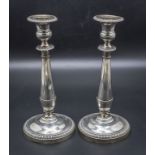 Paar Empire Kerzenleuchter / A pair of Empire silver candlesticks, Venedig/Venice, um 1820