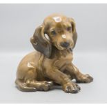 Sitzender Dackelwelpe / A sitting dachshund puppy, Theodor Kärner, Rosenthal, Selb, ab 1957